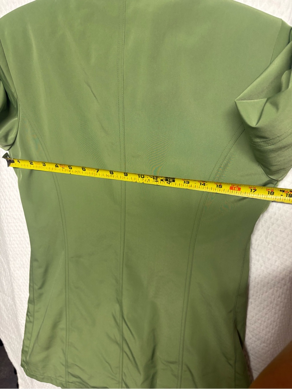 Esprit Olive Green Y2K, Mid-2000s, Mod Revival, Retro Trench, Sage/Olive Green, - Picture 8 of 10